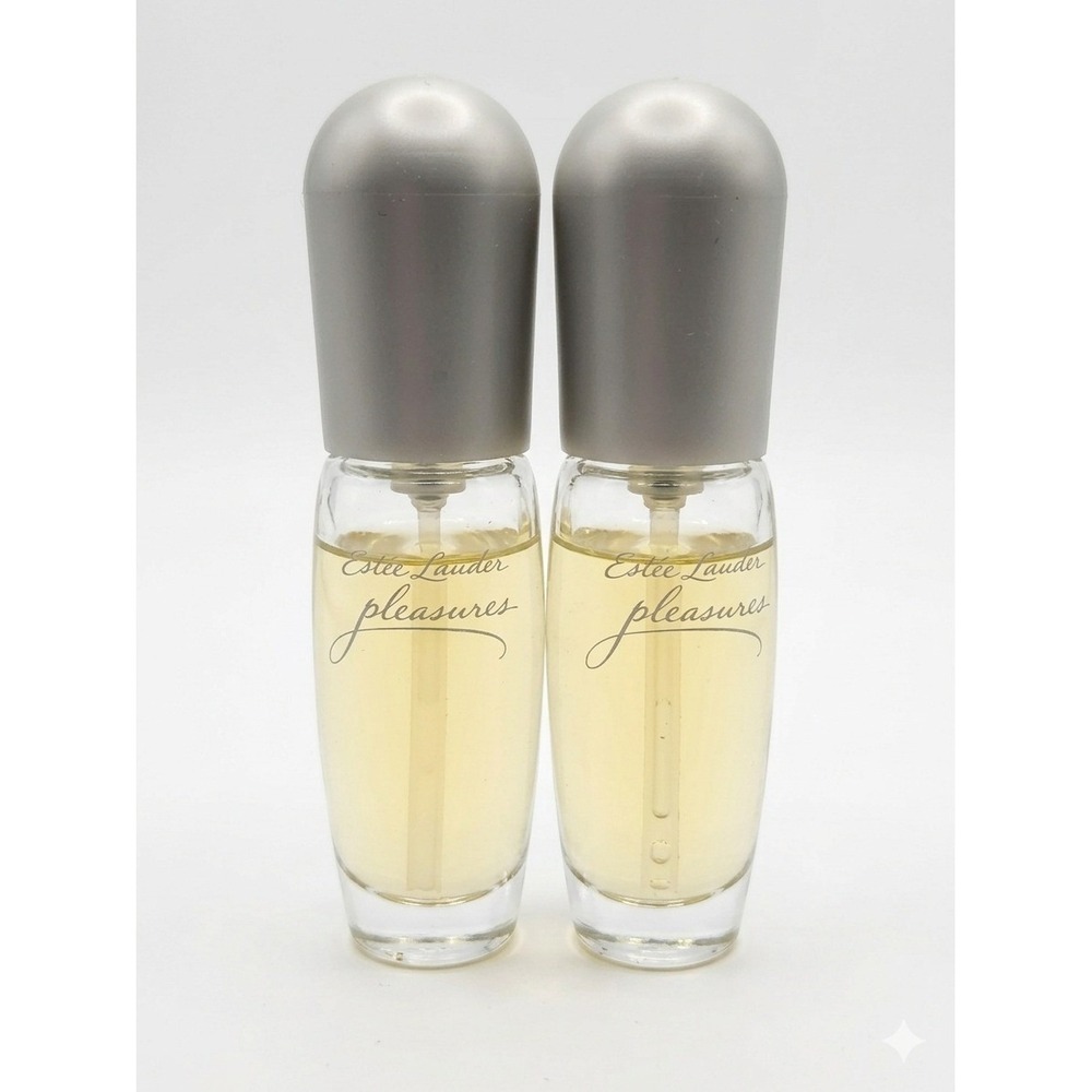 Lot 2 Estee Lauder Pleasures Parfum Purse Spray Miniature Bottles A53 0.15oz 4ml